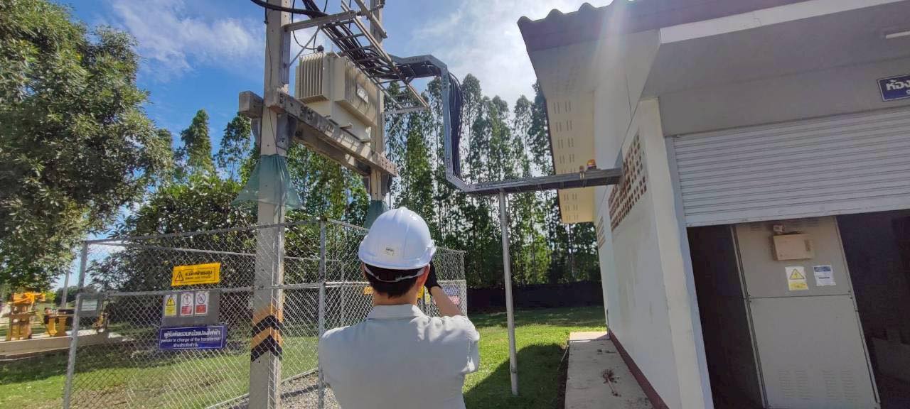 ตรวจสอบและรับรองระบบไฟฟ้า 9 ตรวจเช็คเสาไฟ หม้อแปลง ระบบไฟ